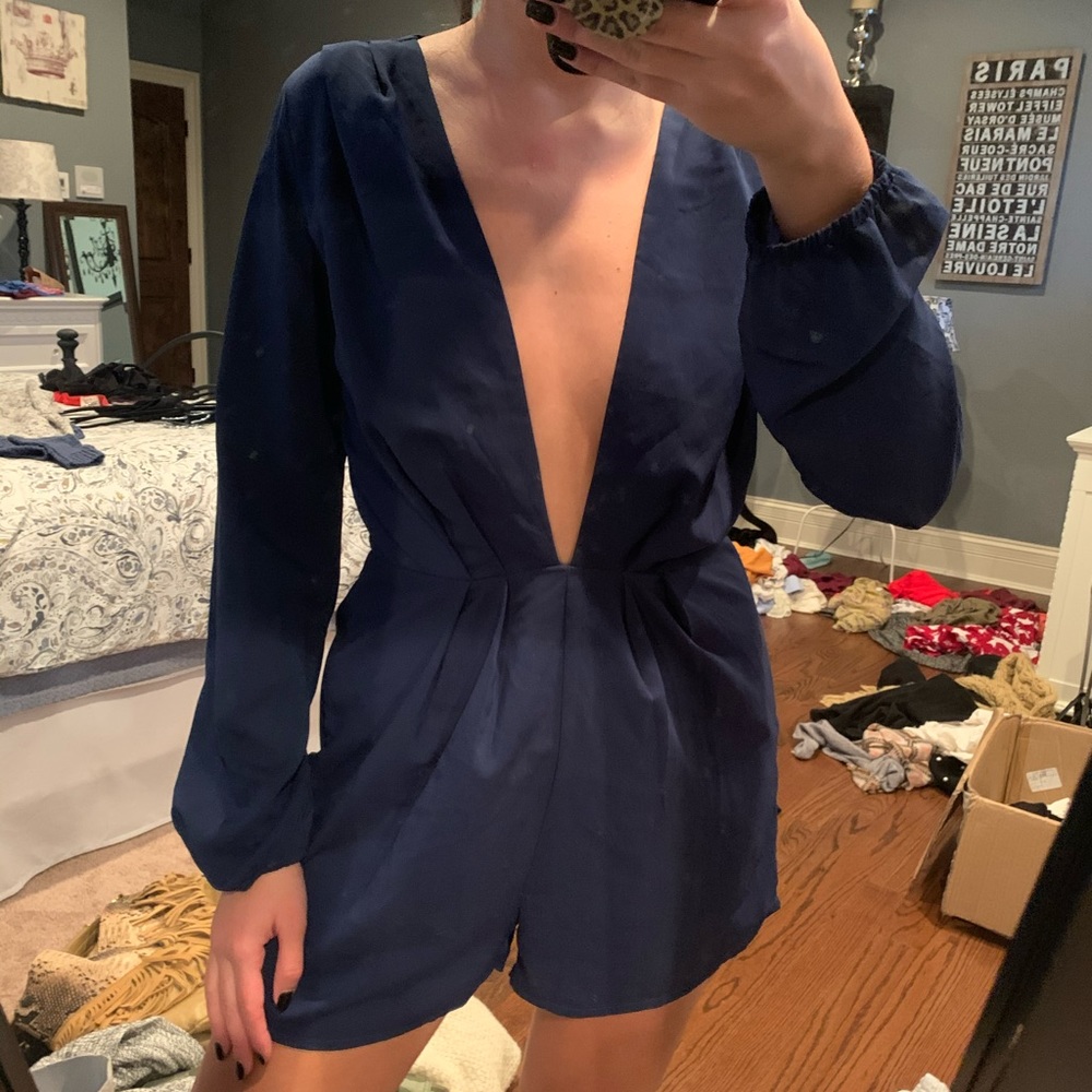 Tobi Navy Blue Romper